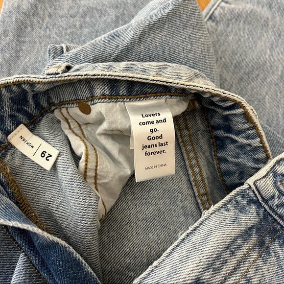 NWT PacSun Ripped Mom Jeans Size 29. High Waisted. Annette Blue. - Picture 4 of 8